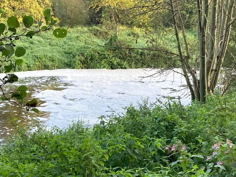 Sewage spilling into the River Lagan