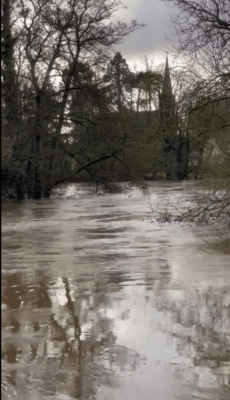 Lagan River Flooding 12.12.23 Drumbeg Church