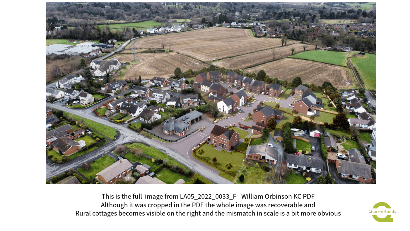 Illustration showing height of new development and surrounding properties