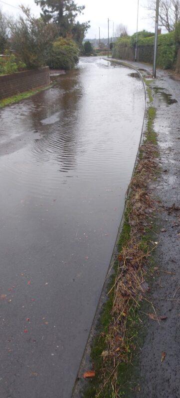 Flooding at Proposed Site Junction - on Quarterlands Road 23.12.24